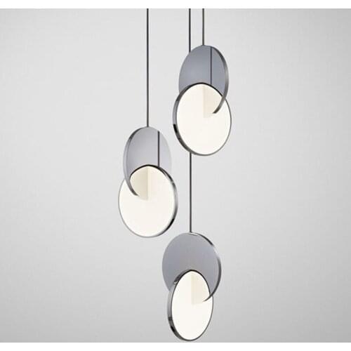 Modern Round cake Pendant Lights Led Metal Hanging Lamp Nordic design for Living Room dining room Home Decor Lighting Luminaire