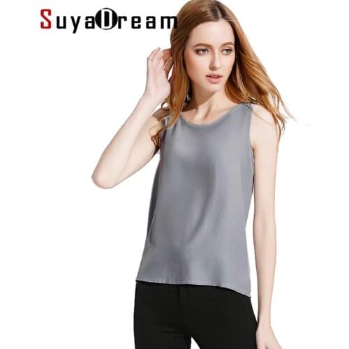 Женские шелковые майки SuyaDream China At AliExpress