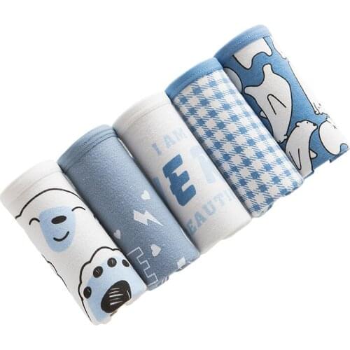 5PCS/LOT Women Panties Cotton Underwear Comfortable Girl Briefs Cartoon Cute Soft Lingeries Calcinhas Underpants Plus Size M-XXL