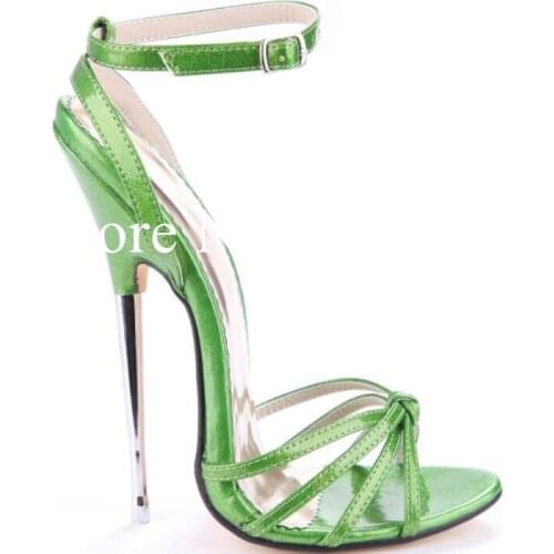 Sexy 16cm Metal Heel Woman Sandals Shoes Fashion Lady Pointed Toe Stiletto Heel Stage Sandals Female New Banquet Pumps Dropship