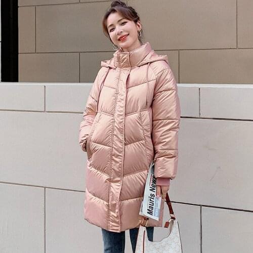 Winter Women Long Parkas Jacket Casual Hooded Zipper Thick Warm Parkas Coat 2021 Fashion Girls outwear parkas
