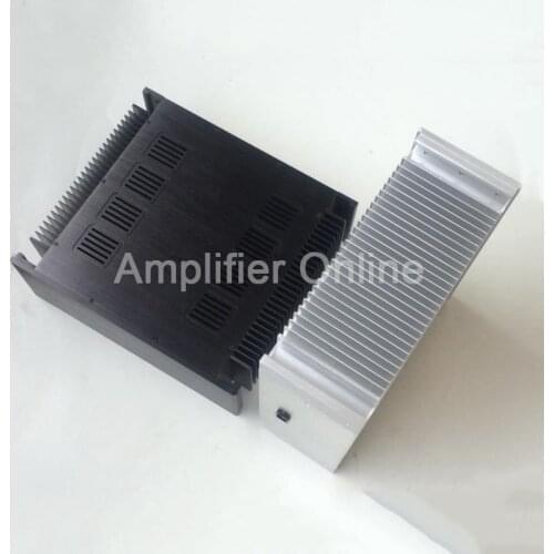 1PCS BZ4315A Aluminum Chassis Silver/Black Both Side with Radiator Audio Power Amplifier Case Box Case AP19