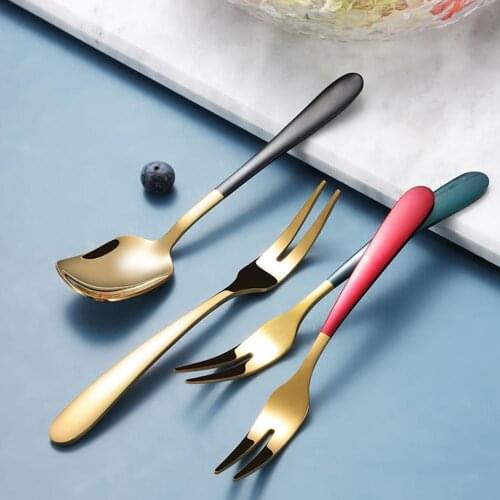 1Pcs Fork Spoon Dessert Fruit Tableware Ice Coffee Rice Kitchen Buffet Public Meal Use Teaspoon Restaurant Tea St X3M7