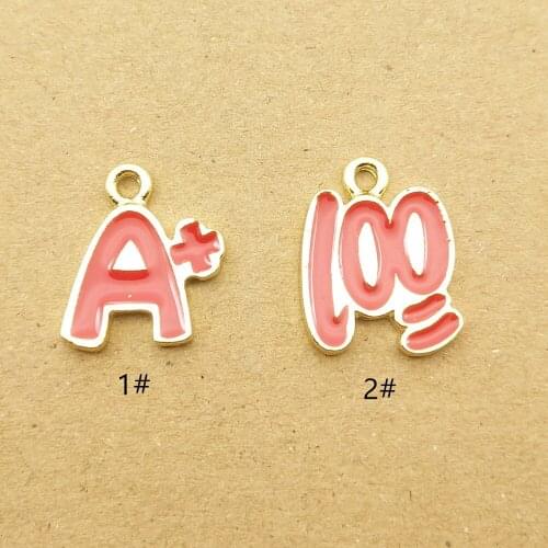 10pcs enamel A+ 100 charm for jewelry making and crafting charm fashion earring pendant cute necklace bracelet charm