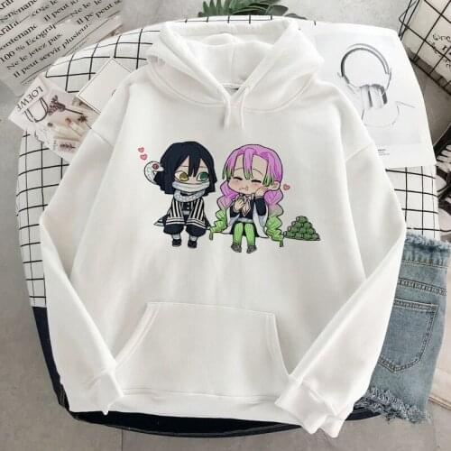 2021 Demon Slayer Winter Hoodies Sweatshirt Women Long Sleeve Clothes Kimetsu No Yaiba Pullover Streetwear Casual Clothing