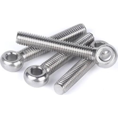 5pcs M5 M6 M8 Stainless Steel Metric Thread Wing Hinge Screw Eye Bolt Stud Articulated Anchor Bolt Fasterner PVC anchor