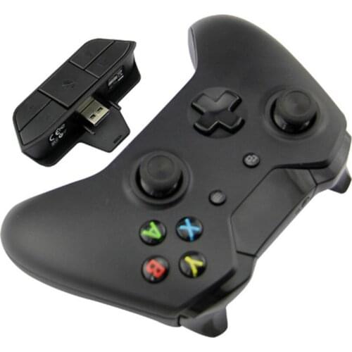 Stereo Headset Adapter Headset Audio Adapter Headphone Converter For Microsoft Xbox One Wireless Game Controller Black Free Ship