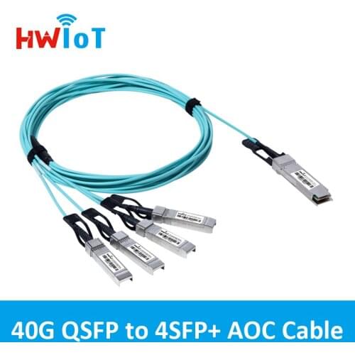Low Cost High Quality 40G to 4XSFP+ Active Optical Cable AOC Optical Transceiver Compatible EMC PHICOMM TP-LINK Etc