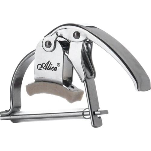 Alice A007B Chrome Metal Wool Pad Acoustic Classical Guitar Capo Key Clamp Change Universal for Acoustic/Classical Guitar