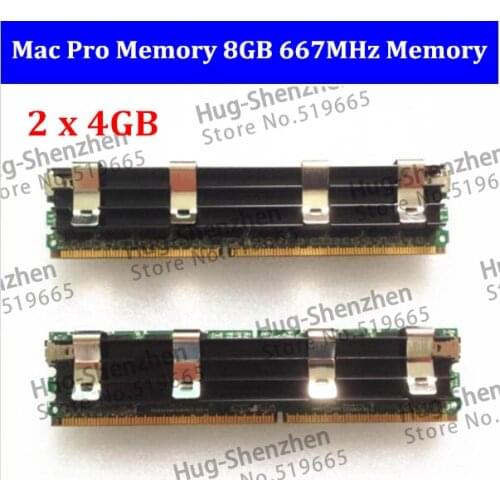 Free Shipping 100% Original for Mac Pro Memory 8GB (2 x 4GB) DDR2 PC2-5300 FB-Dimm DDR2-667MHZ memory