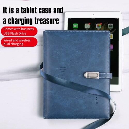 Tablet Case PU Leather High Quality Tablet Holding Wireless Charging Power Bank Tablet Stand For Ipad