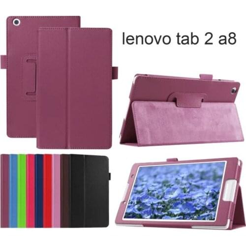 New Luxury Folio Stand Magnetic Leather Case Protective Cover Clear Screen Protector For Lenovo Tab 2 Tab2 A5500+PEN