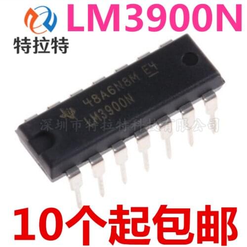 10pcs/lot Lm3900n Lm3900 Dip-14 Four-Way Operational Amplifier Brand New & Original