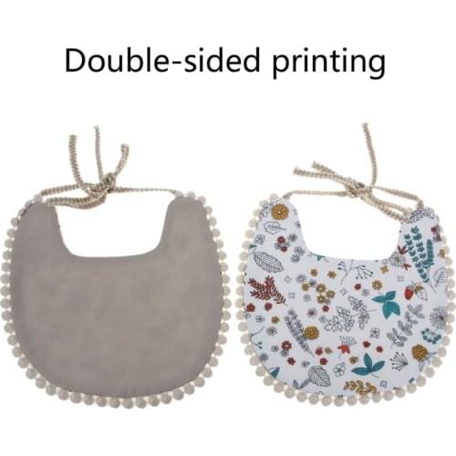 Baby Tassel Saliva Towel Floral Vintage Newborn Photography Double Side Bibs Boys Girls Props Bandana Countryside Costume Kids