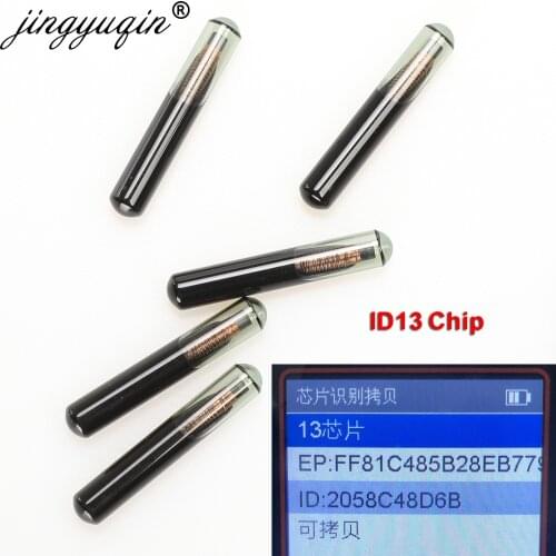 Jingyuqin Glass Transponder Chip ID13 For Audi Fiat Honda Lancia Saab Fit VW Car Key Immobiliser Chip