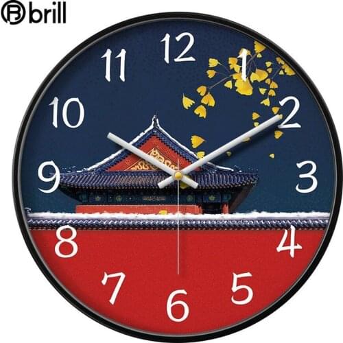 Quartz China Wall Clock Silent Simple Living Room Wall Clock Antique Watch Chinese Style Home Decoration Wall Clock Decorate