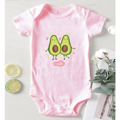 Summer Jumpsuit Children Winter Cute Avocado Baby Bodysuit Long Sleeve Boys Girls Baby Winter Clothes Toddler Onesies