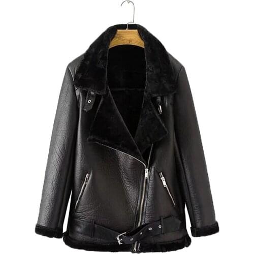 Autumn Casual Faux Leather Jackets Women Winter Sashes Zipper Streetwear Biker Motorcycle Girls Coat Female Outwear Veste Femme