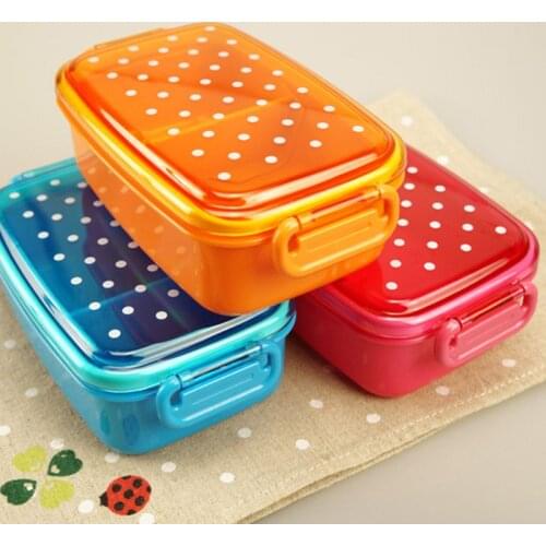 Dot Lunch Box for Children Picnic School Food Storage Container Bento Sushi Box Kids Fruit Snack Microwave Lunch Boxes