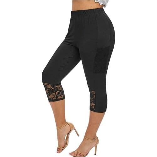 Thin Lace Short Leggings Summer Jeggings Women Pants Bodycon Cropped Capris Skinny Legging Black White Push Up Trousers Elastic