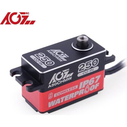AGFRC A50CHMW Magnetic Waterproof Programmable 18KG 0.11Sec High Torque Low Profile Coreless Servo for 1/12 1/10 RC Car Boat