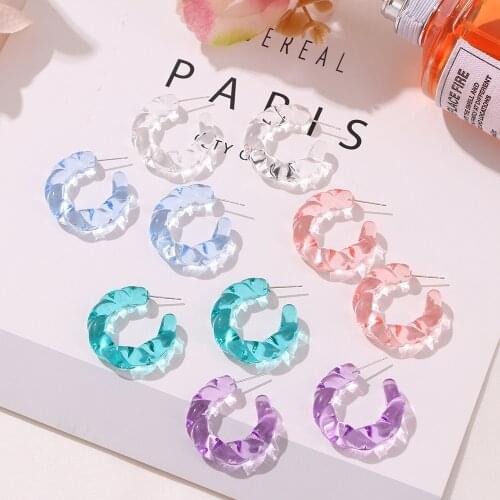 VKME Fashion Bohemia Round Big Hoop Earrings For Women Colorful Minimalist Womens Earring 2021 Trend Party Jewelry