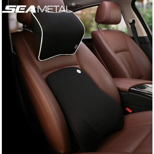 Soft Car Seat Head Neck Rest Massage Auto Pillow Space Memory Neck Headrest Car Cover Vehicular Pillow Seat Headrest Accessories