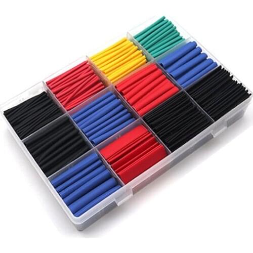 850pcs/lot Heat Shrinkable Tube Assortment Kit Shrinkage 2:1 Electrical Wire Cable Polyolefin Insulation sleeves Shrink wrapping