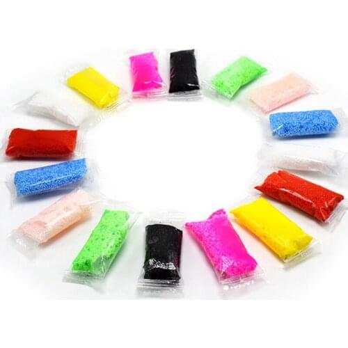 New 8pcs 5g Snow Mud Fluffy Floam Slime DIY Puzzle Bead Slime Toy Light Clay