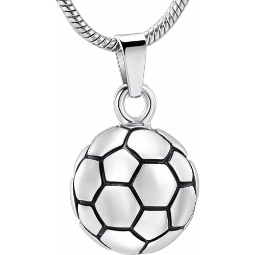 IJD10737 Stainless Steel Football Cremation Pendants for Ashes Urn Memorial Keepsake Necklace for Men Gift Jewelry