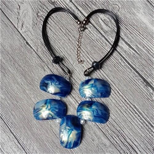 1pc New Resin Geometric Necklace Painted Chunky Faceted Wooden Beads Ball Chunky Leather Cord Wear Statement Necklace Purple