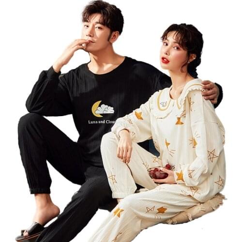 Couple Pajamas Suit Couple Pajamas Family Pajamas Lover Pajamas Mens And Womens Leisure Home Wear 2021