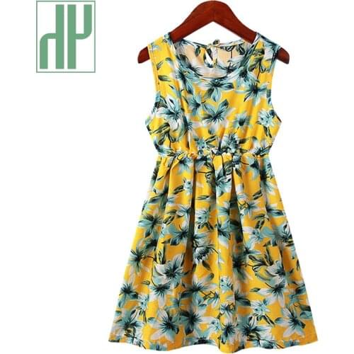 HH Girl Dress 2021 Summer Child Girls Childrens Clothing Sleeveless Flower Kids Clothes Dresses For Baby Clothes Girls Dresses