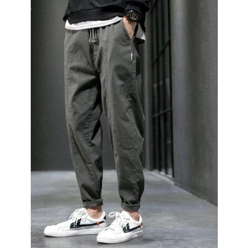 Raqoqo Pants casual loose straight pants mens tooling pants autumn and winter tooling