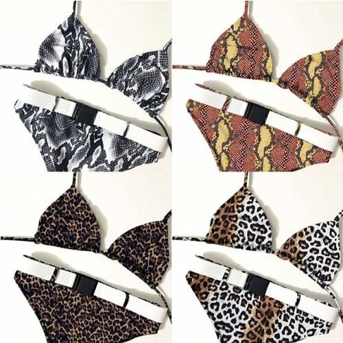 Plus Size Beach Wear Bikinis Set Women Swimwear Monokini Swim Suit 2019 Sexy Leopard Fashion Swimsuit Bathing Suit Women Bikini