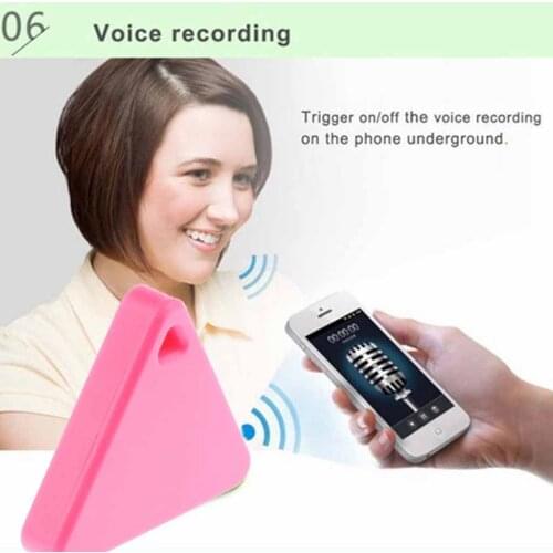 Pink Mini Smart Bluetooth 4.0 Tracer Locator Tag Alarm Wallet Key Pet Dog Tracker Necklace