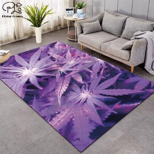Weed funny carpet Square Anti-Skid Area Floor Mat 3D Rug Non-slip Mat Dining Room Living Room Soft Bedroom Carpet style-04