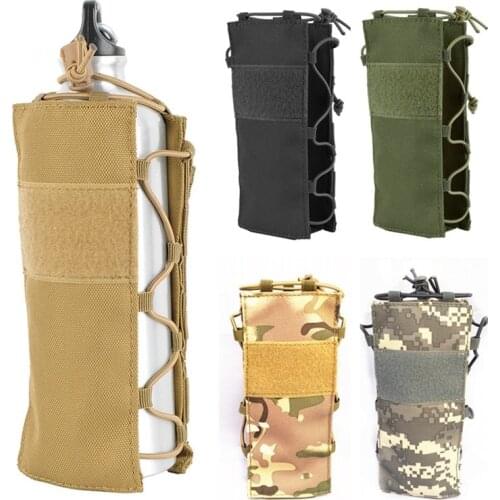 CQC Tactical Water Bottle Holster Kettle Pouch Outdoor Sports Water Bottle Holder Canteen Hiking Climbing Travel Hunting Bag