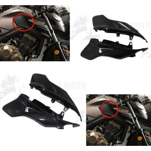 Fuel Tank Left Right Side Covers Fairing Cowl Fit For Honda CB650F 2016 2017 2018 Carbon fiber paint