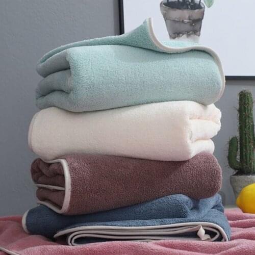 Thicken Coral Fleece Face Towel Strong Water Absorption Rectangle Towels Plain Dyed Kids Adults for Home Bathroom Gesichtstuch