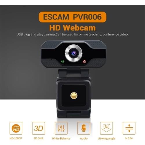 1080P 720p HD Auto Focus Webcam with Mic Rotatable PC Desktop Web Camera Cam Mini Computer WebCamera Cam Video Recording Work