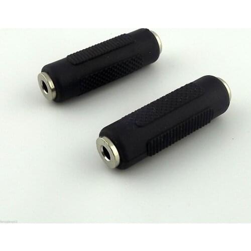 10pcs 3.5mm 1/8" Female to Female Stereo Coupler Audio Connector Adapter Black
