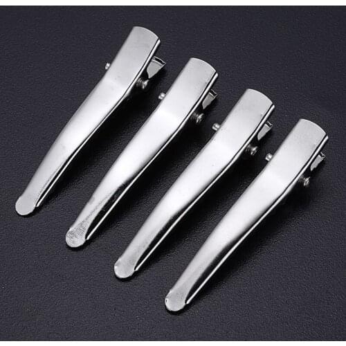 100Pcs 4.5cm Test Clip Metal Crocodile Clips Cable Lead Testing Metal Alligator Clips Clamps Hair Clips Hair Pins