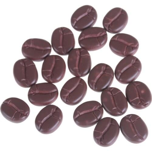 20PCS Coffee Beans Figures Simulation Food Dessert Miniature Figurine Pretend Play Kitchen Toy Doll House DIY Accessories Gift