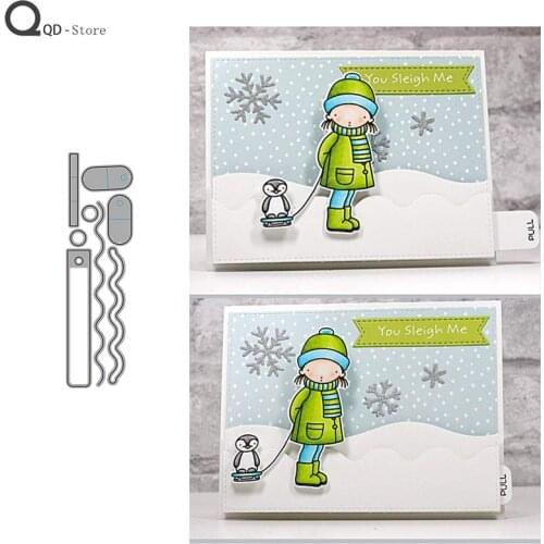 2021 New Mobile Pull-out Card Cutting Dies Stamps Dies Scrapbooking Mold Cut Handmade Tools DIY Craft Decoration Metal Dies