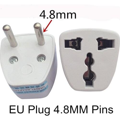 300 pcs Universal Power Adapter UK US AU to EU AC Power Socket Plug Travel Charger Adapter Converter 4.8MM Pins