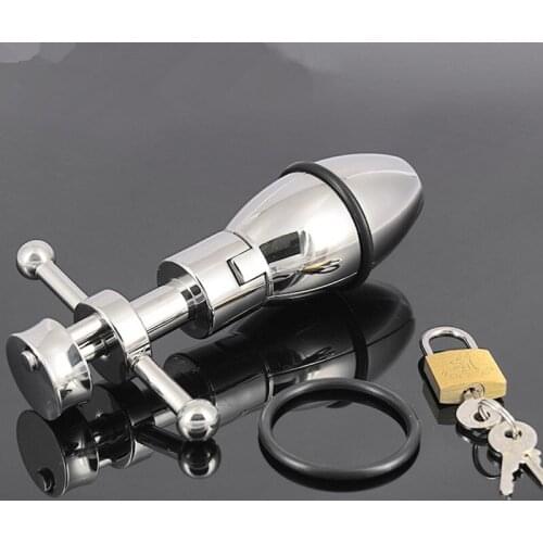 Heavy Metal Anal Plug Metal Anal Plug With Lock Expanding Anus Butt Toys Anal Dilator Sex Toys for Sex Women and Men H8-1-5