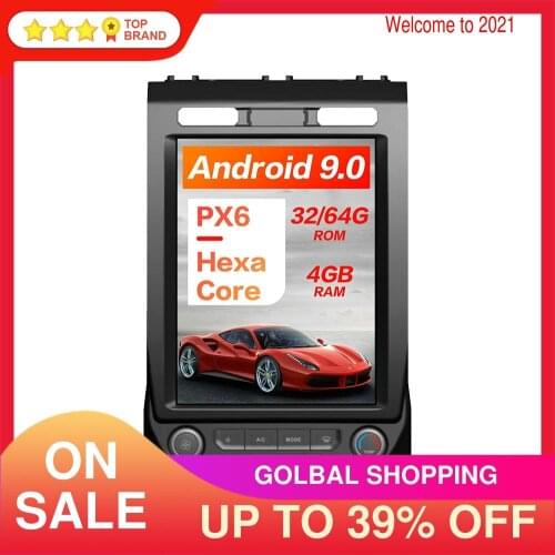 For Ford Expedition 2018 2019 2020 Android 9.0 64+4 Tesla style Car GPS Navigation auto Radio stereo Multimedia player head unit