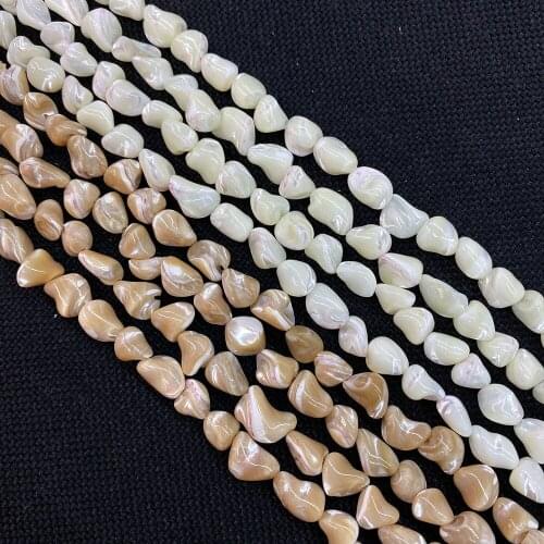 Irregular Shape Natural Sea Shell 8-14mm Mother-of-pearl Beads for DIY Jewelry Making Necklace, Bracelet, Earring Accessories