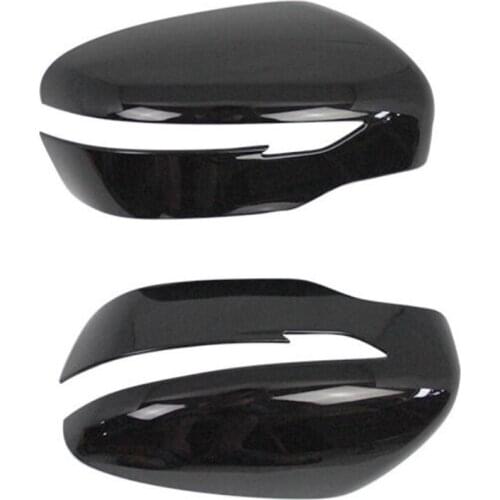 Black Car Mirror Cover Rear View Overlay For Nissan QashqaiJ11 /X-trail T32 2014 2015 2016 2017 2018 2019 Accessories